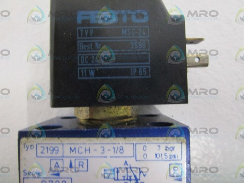 FESTO COIL/ VALVE MSG-24 / MCH-3-1/8  UNMP