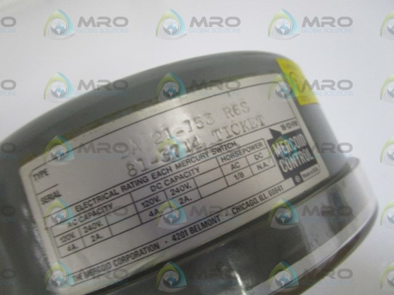 MERCOID PRESSURE SWITCH DA 21-153 R6S NSMP