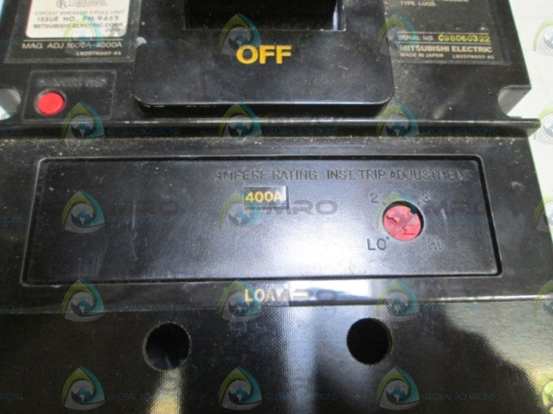 MITSUBISHI NO-FUSE CIRCUIT BREAKER 3P 400AMP NF-SK NSNP