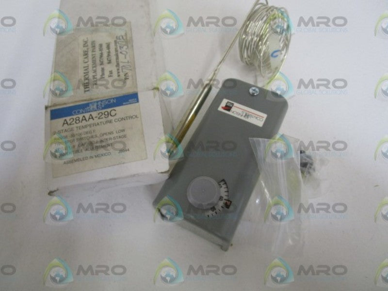 JOHNSON CONTROLS 2-STAGE TEMPERATURE CONTROL A28AA-29C NSMP
