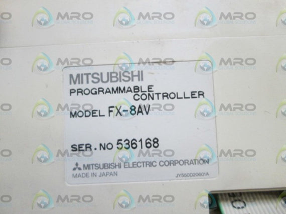 MITSUBISHI PROGRAMMABLE CONTROLLER FX-8AV UNMP