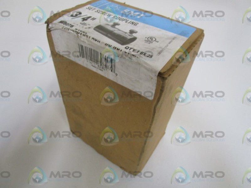 LOT OF 25 HALEX EMT SET SCREW COUPLING 3/4" 62807B NSFS