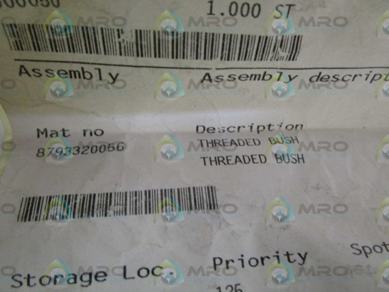 LOT OF 2 KRONES THREADED BUSH 8793320056 NSNP