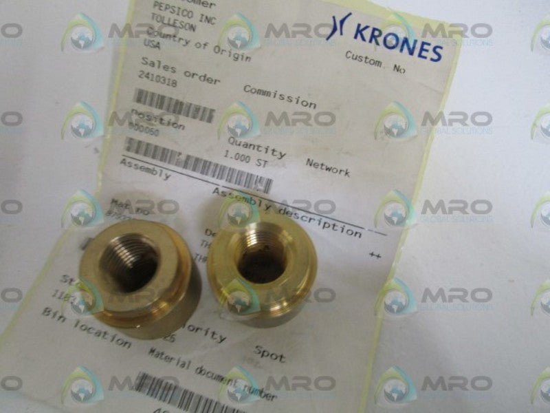 LOT OF 2 KRONES THREADED BUSH 8793320056 NSNP