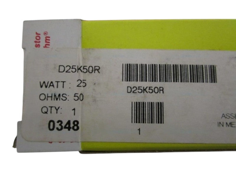 OHMITE 25WATT 50OHMS RESISTOR D25K50R  NSMP