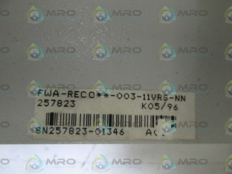 INDRAMAT INTERFACE PLC RACK FWA-RECO-003-11VRS-NN UNMP