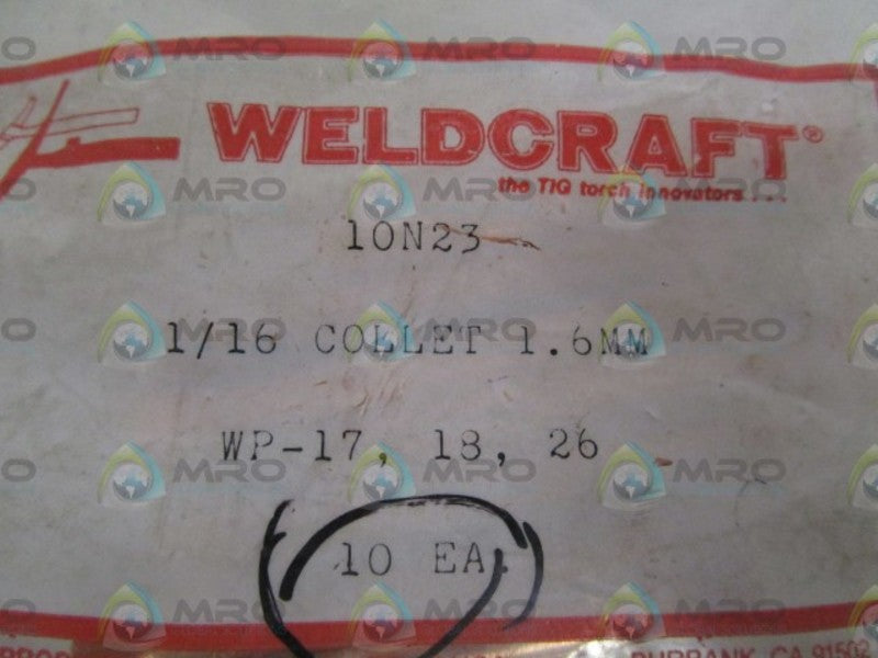 WELDCRAFT 1/6 1.6MM 10N23 (PKG OF 10) NSMP