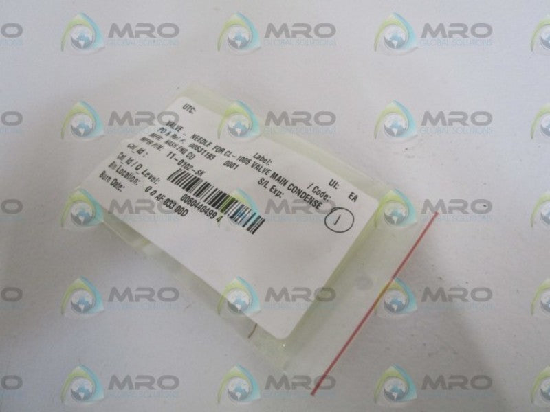 NASH ENG CO. VALVE NEEDLE 11-0102-SK NSNP