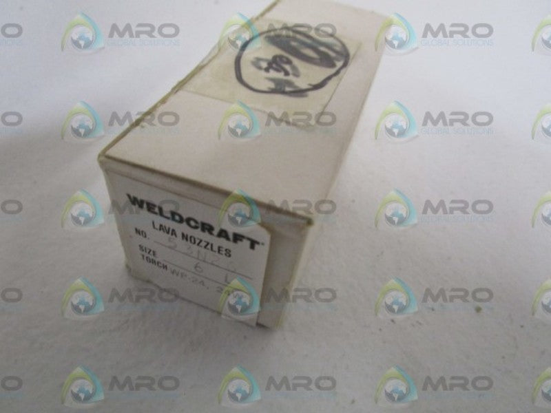 LOT OF 10 WELDCRAFT LAVA NOZZLES SIZE:6L 53N26 NSMP