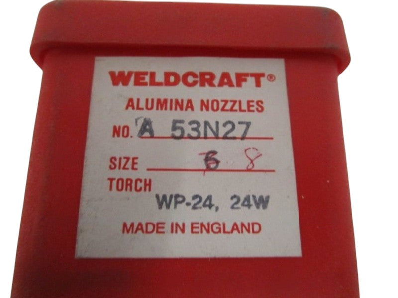 LOT OF 10 WELDCRAFT ALUMINA NOZZLES A53N27 NSMP