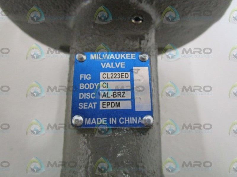 MILWAUKEE 3-1/4" BUTTERFLY VALVE CL223ED NSNP