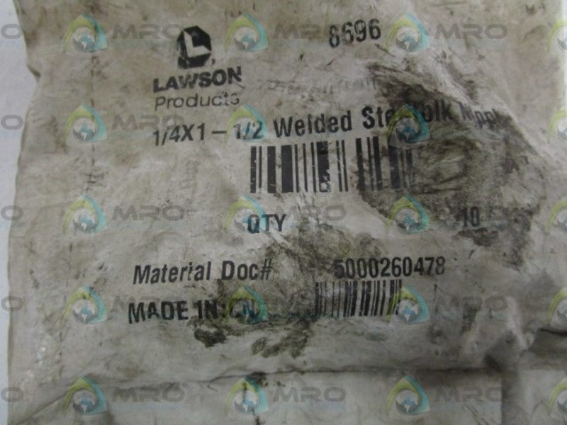 LOT OF 6 LAWSON WELDED NIPPLE 1/4X1-1/2 NSMP