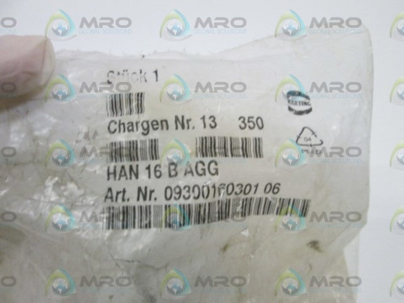 HARTING HOUSING CONNECTOR HAN 16 B AGG NSMP
