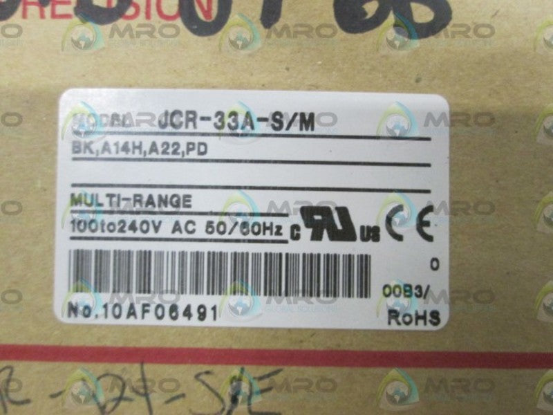 SHINKO TEMPERATURE CONTROLLER JCR-33A-S/M NSMP