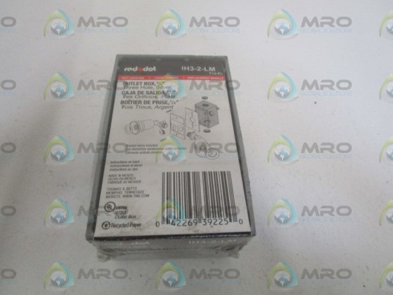 LOT OF 4 RED DOT 3/4" OUTLET BOX IH3-2-LM NSNP