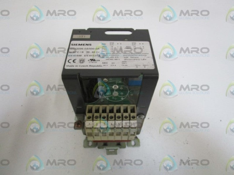 SIEMENS POWER SUPPLY 4AV2096-0AN00-0A UNMP