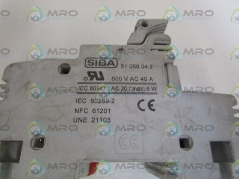 SIBA 40A FUSE HOLDER 51 058 04.2 UNMP