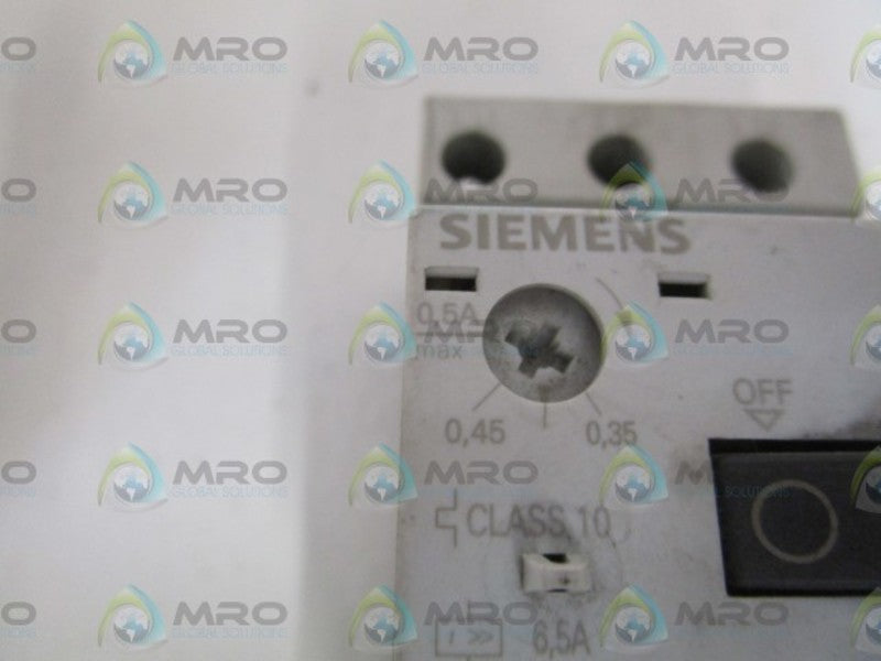SIEMENS 0,35-0,5A MOTOR STARTER PROTECTOR 3RV1011-0FA10 UNMP