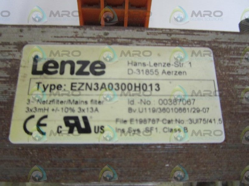 LENZE MAINS FILTER EZN3A0300H013 UNMP