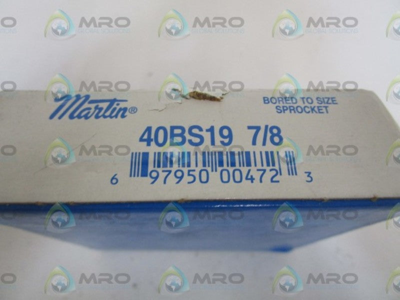 MARTIN 40BS19 SPROCKET 7/8" NSFS