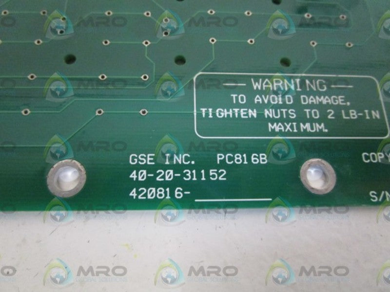GSE INC. BOARD PC816B (AS PICTURED) NSNP