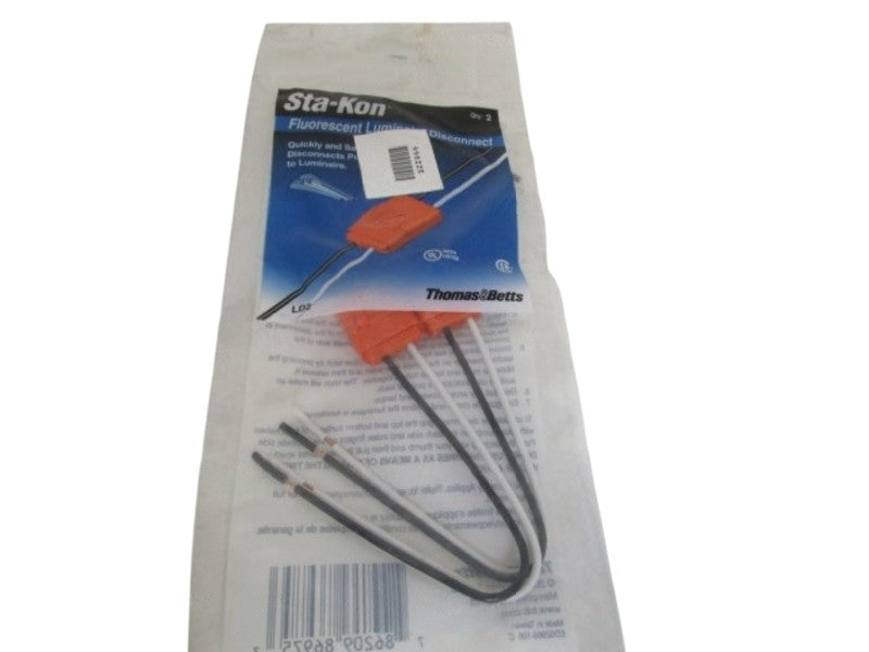LOT OF 2 STA-KON FLUORESCENT LUMINAIRE DISCONNECT LD2 NSMP