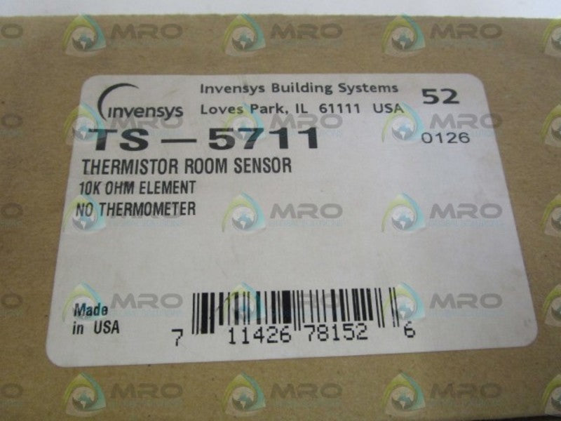 INVENSYS THERMISTOR ROOM SENSOR TS-5711 NSMP