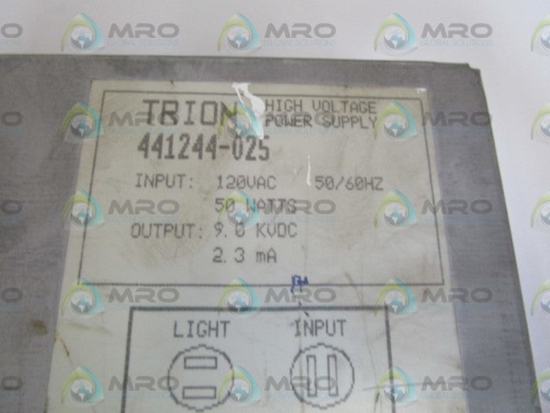 TRION HIGH VOLTAGE POWER SUPPLY 441244-025 UNMP