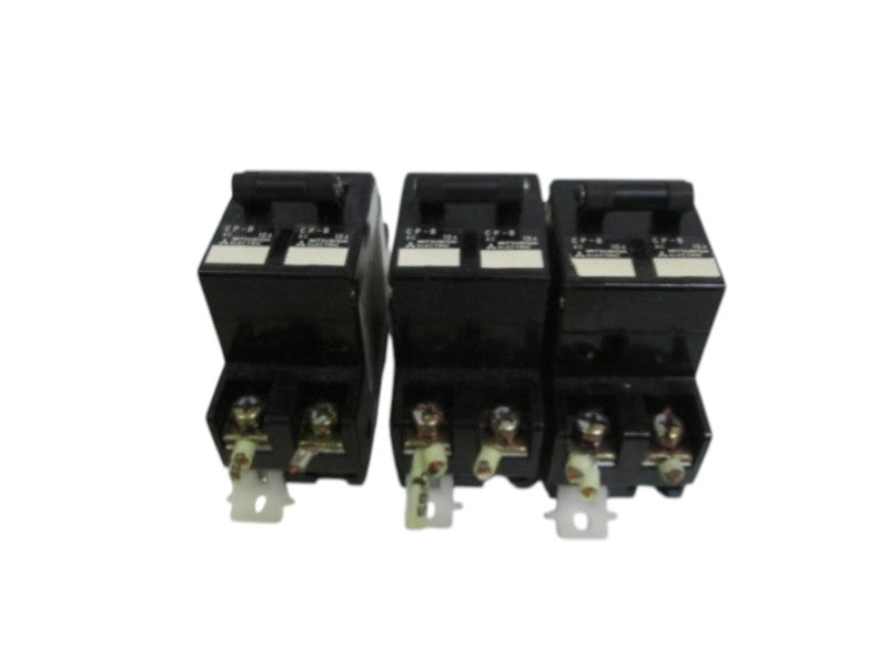 LOT OF 3 MITSUBISHI CIRCUIT PROTECTOR 2P 10AMP CP-B UNMP