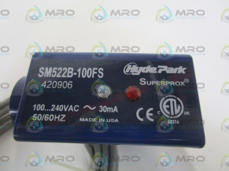 HYDE PARK (30MA) ULTRASONIC PROXIMITY SENSOR SM522B-100FS NSMP