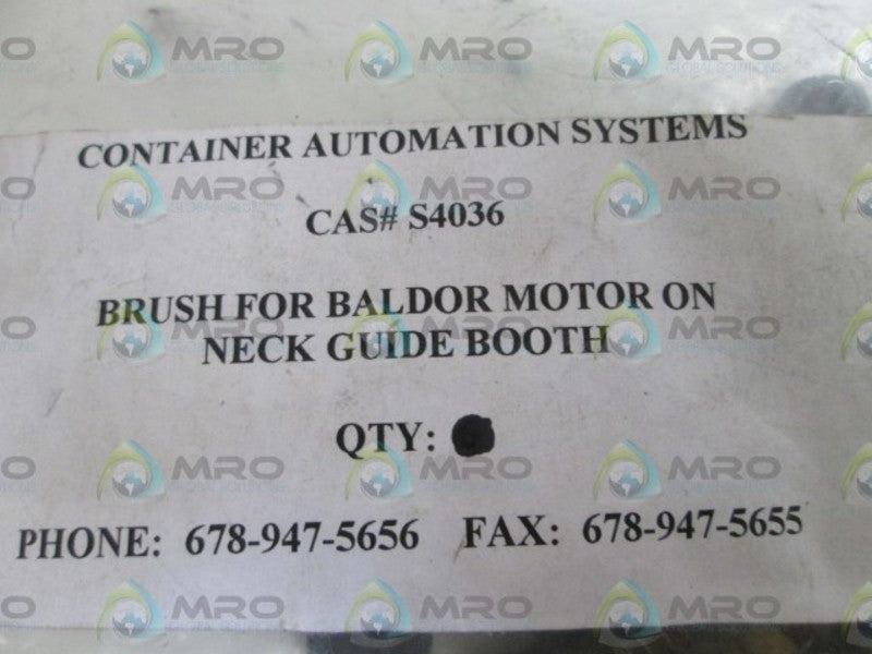 LOT OF 9 CONTAINER AUTOMATION SYSTEMS BRUSH CAS #S4036 NSNP IN BAG