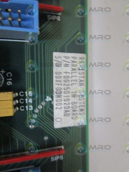 RAPISTAN PARALLEL IN BOARD F002501020AB NSNP