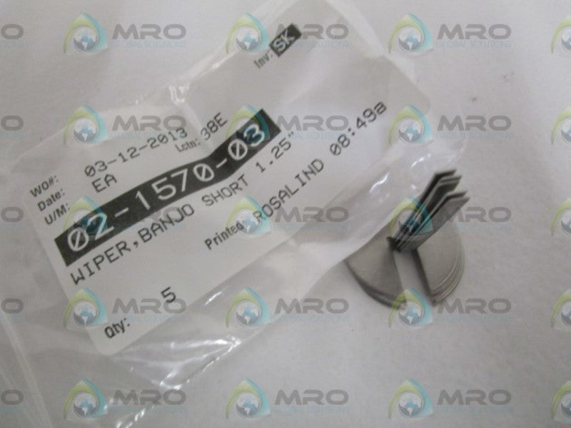 LOT OF 5 BANJO SHORT 1.25" WIPER 02-1570-03 NSNP IN BAG