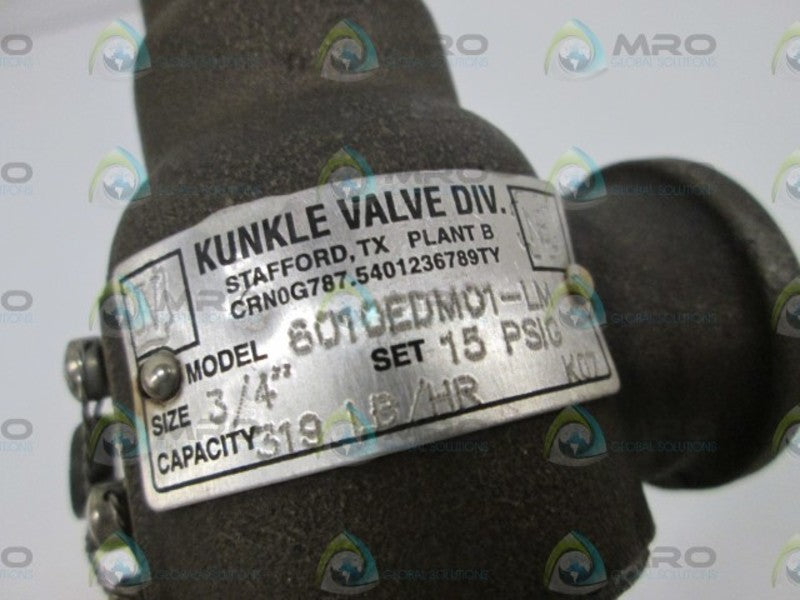 KUNKLE VALVE 6010EDM01-LM 3/4" UNMP