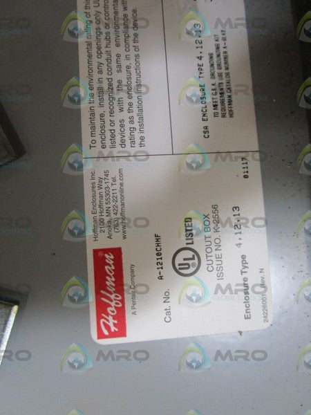 HOFFMAN A-1210CHNF UNMP