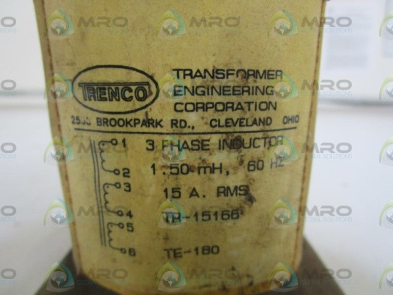 TRENCO 3 PHASE INDUCTOR TRANSFORMER TR-15166 UNMP