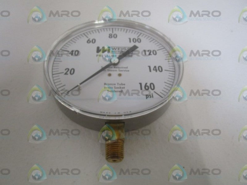 WEISS INTRUMENTS 1/4" NPT LM  PRESSURE GAUGE 0-160PSI ACTS NSMP