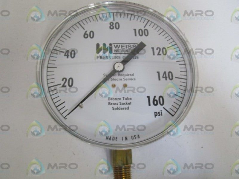 WEISS INTRUMENTS 1/4" NPT LM  PRESSURE GAUGE 0-160PSI ACTS NSMP