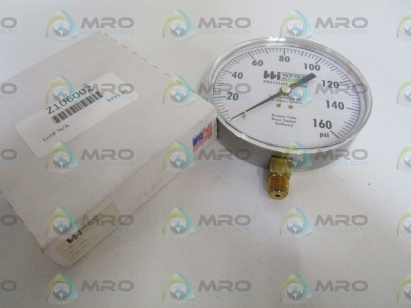 WEISS INTRUMENTS 1/4" NPT LM  PRESSURE GAUGE 0-160PSI ACTS NSMP