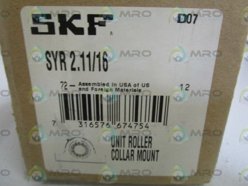 SKF UNIT ROLLER COLLAR MOUNT SYR 2.11/16 NSFS