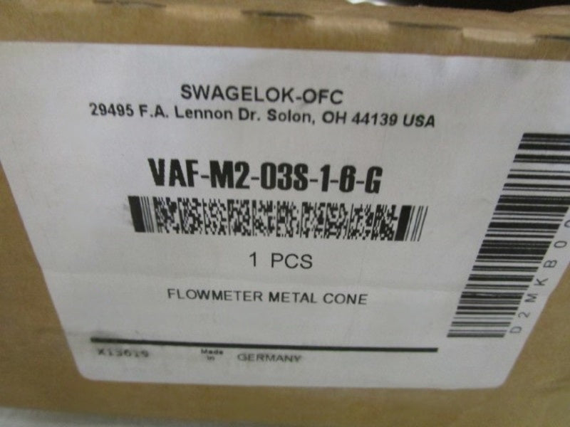 SWAGELOK FLOWMETER METAL CONE VAF-M2-03S-1-6-G NSMP