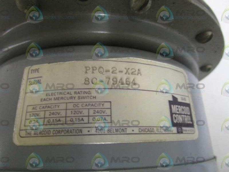 MERCOID PRESSURE SWITCH PPQ-2-X2A UNMP