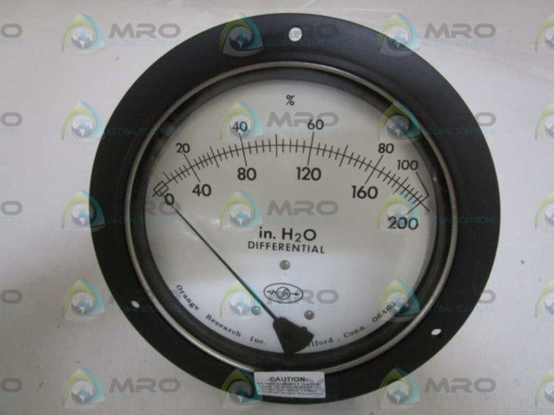ORANGE RESEARCH 0-200 H2O/100% GAUGE 1516DG-1C-6F NSMP