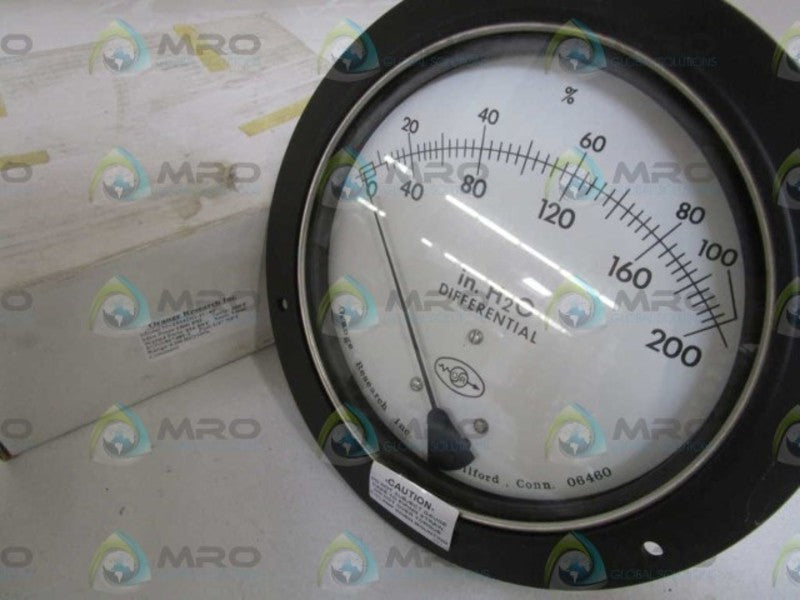 ORANGE RESEARCH 0-200 H2O/100% GAUGE 1516DG-1C-6F NSMP