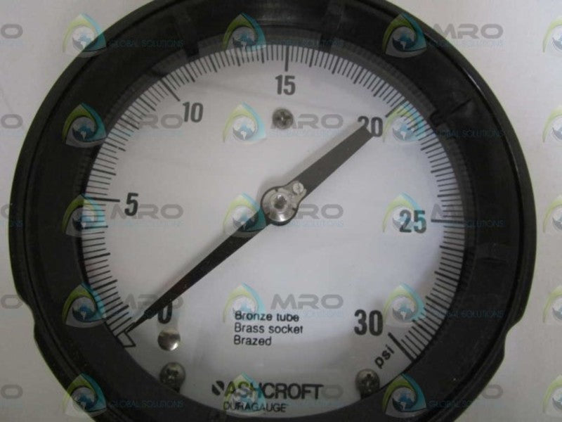 ASHCROFT 451279AS04LXNH-30# PRESSURE GAUGE 0-30 PSI  NSMP