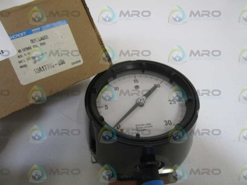ASHCROFT 451279AS04LXNH-30# PRESSURE GAUGE 0-30 PSI  NSMP