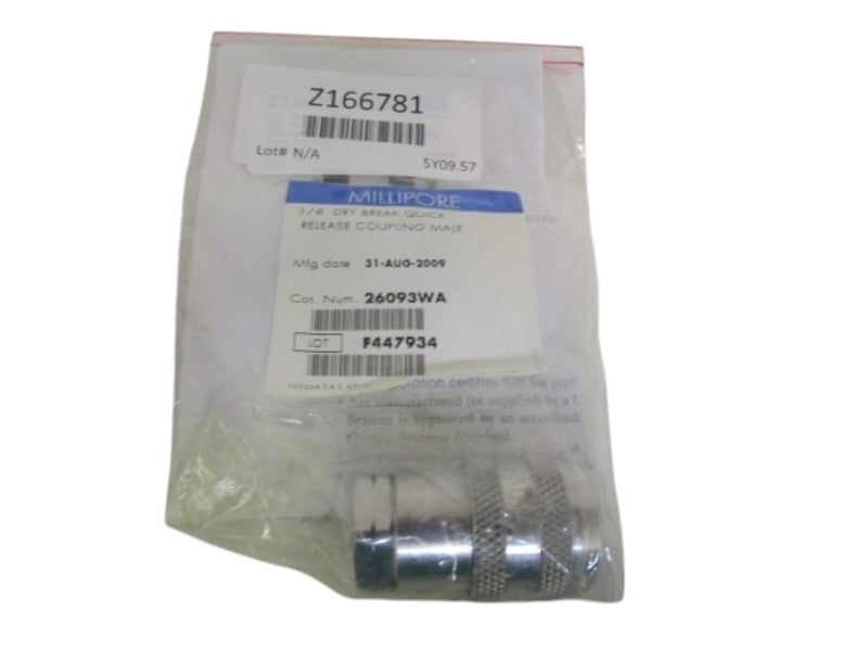 MILLIPORE 1/4" QUICK RELEASE COUPLING MALE 26093WA NSMP