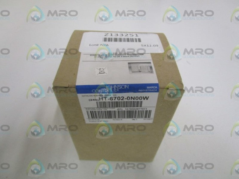 JOHNSON CONTROLS HUMIDITY TRANSMITTER HT-6702-0N00W NSFS