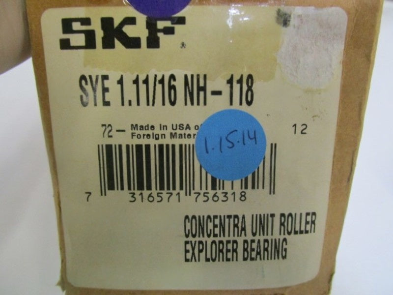 SKF UNIT ROLLER BEARING SYE 1.11/16 NH-118 NSMP