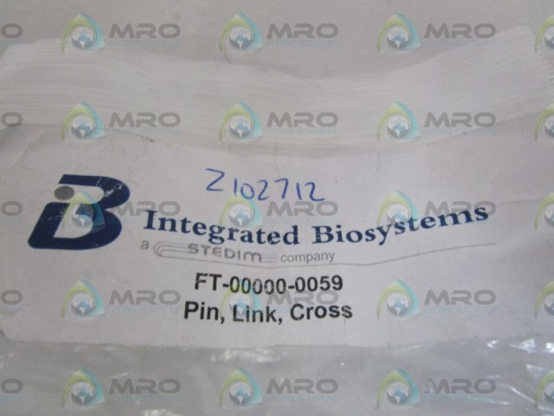 LOT OF 5 INTEGRATED BIOSYSTEMS PIN,LINK,CROSS FT-00000-0059 NSNP IN BAG